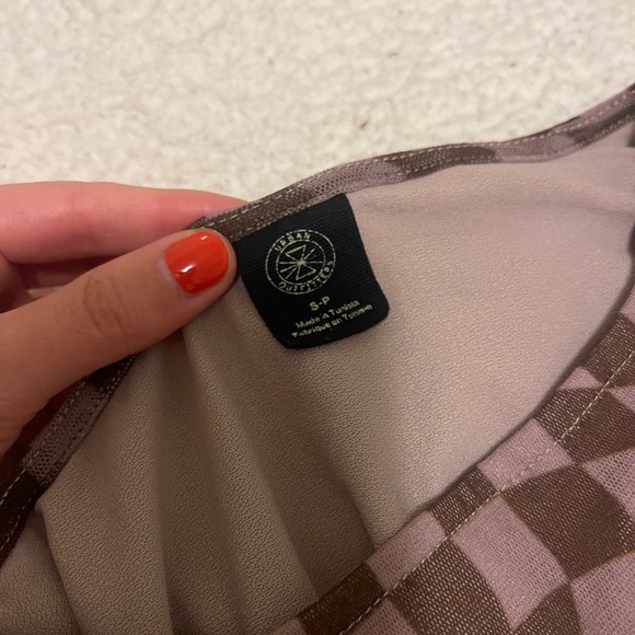 Urban Outfitters Brown Checkered Mini dress - Picture 4 of 5